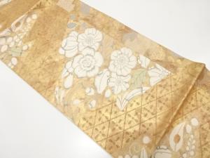 辻ヶ花模様織り出し 袋帯